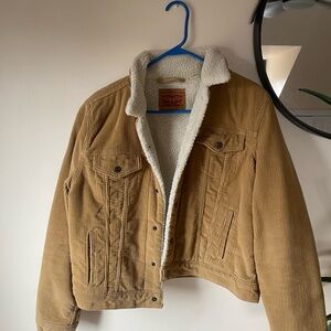 Levi's Tan Corduroy Jacket with Sherpa Lining